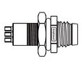 Circular Connector, M8, Plug, Straight, Poles - 4, Solder, Panel Mount